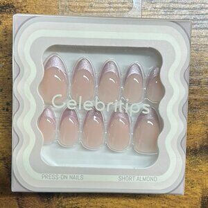 Celebritips Press On Nails “How Do You Like Your Rosé?” Short Almond NIB